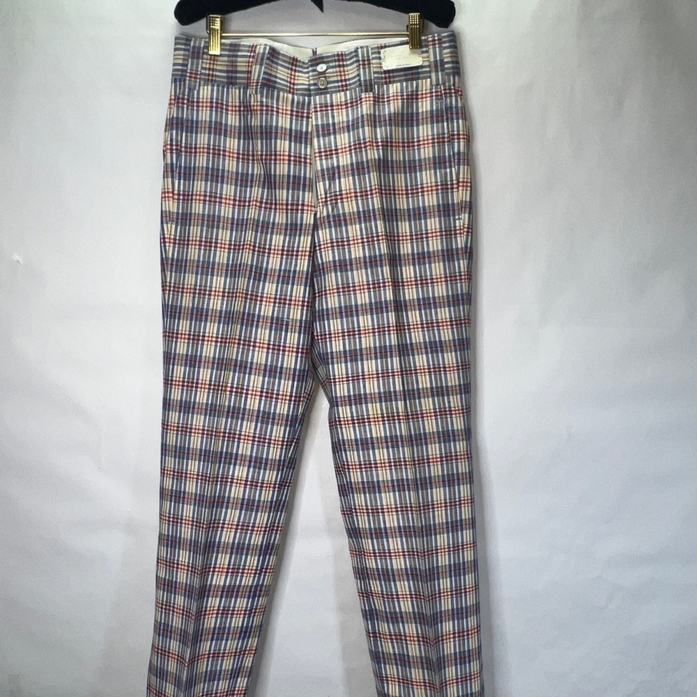 Nwt Gary's Brentwood Men's Hand Made in Italy Plaid Pants 34